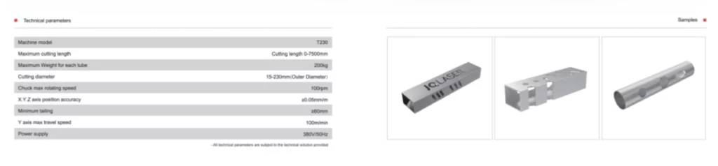 Fiber laser pipe cutting machine T230