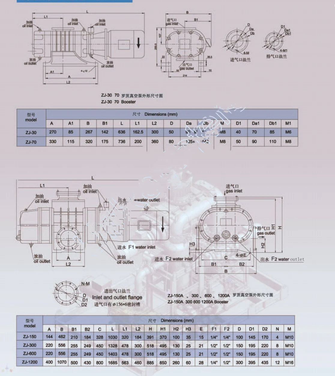 ZJB-300 Roots vacuum pump