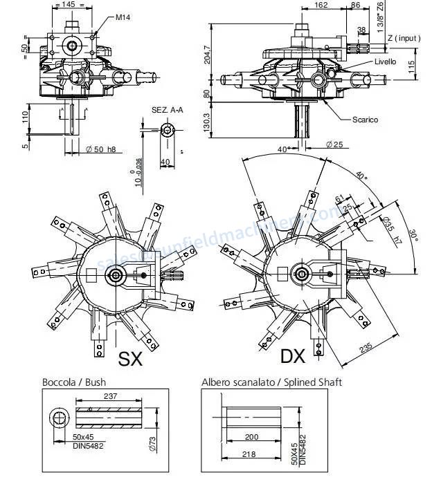 Side-Delivery Rake Gearbox S12