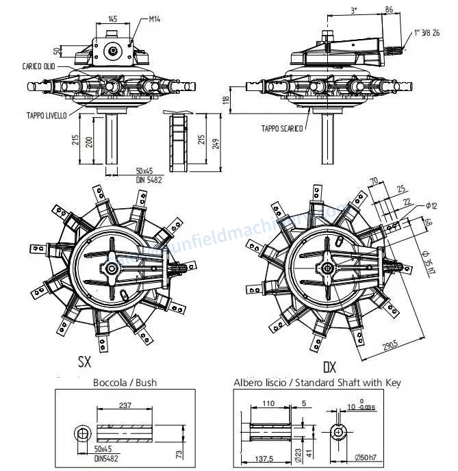 Side-Delivery Rake Gearbox S12