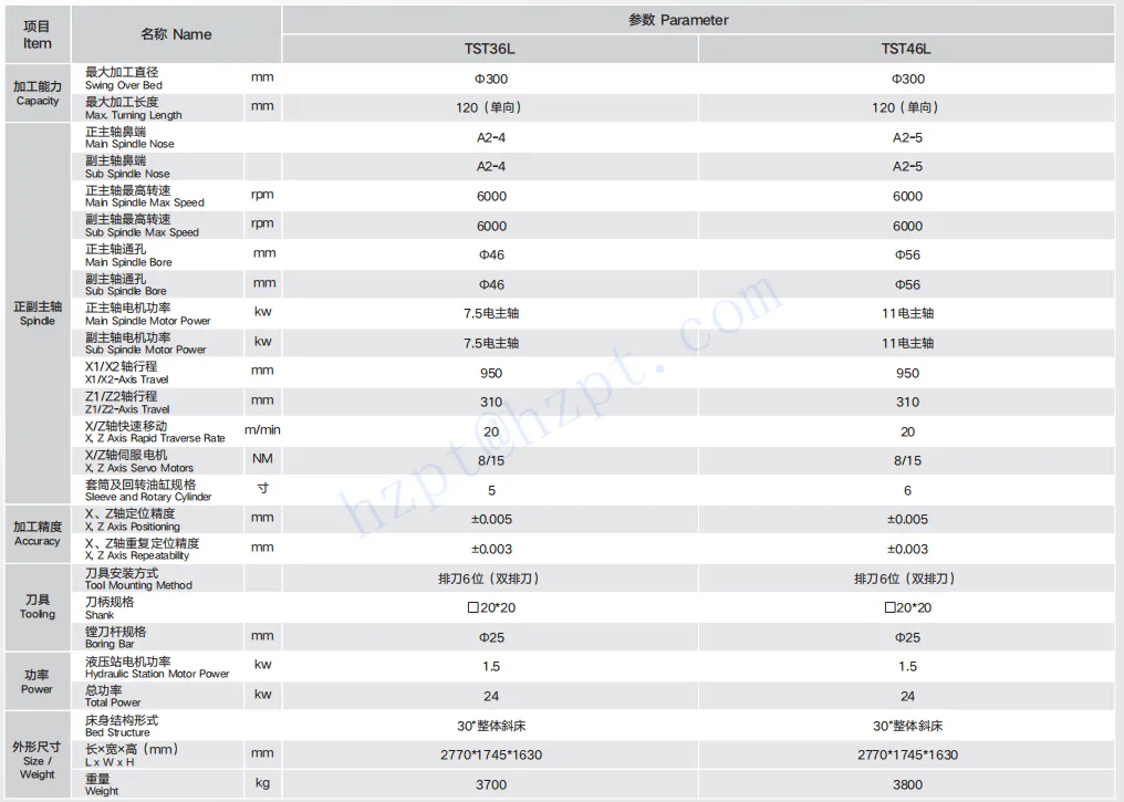 RDF-TST Series Dual Spindle CNC Lathe RDF-TST36L RDF-TST46L