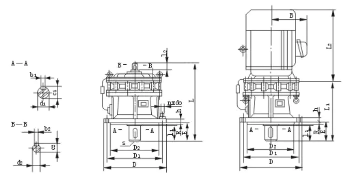 XL BL Series Cycloidal Gearbox Single Stage Vertical Flange-mounted