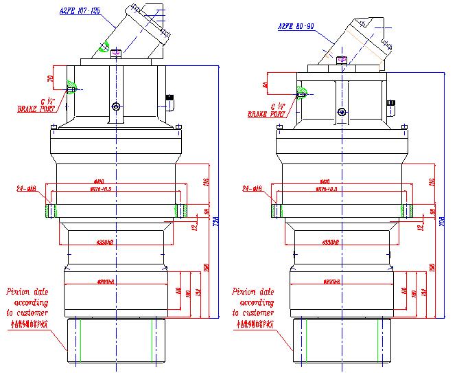 710BS3 Slewing Drive Planetary Gearbox