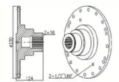87239618/47721020 Chopper Shaft for Case-IH Suger Harvest Combine