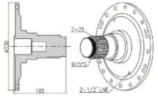87239604 Chopper Shaft for Case-IH Suger Harvest Combine