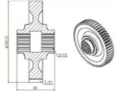 87252422/87462803 Gear Drive Shaft for Case-IH Suger Harvest Combine
