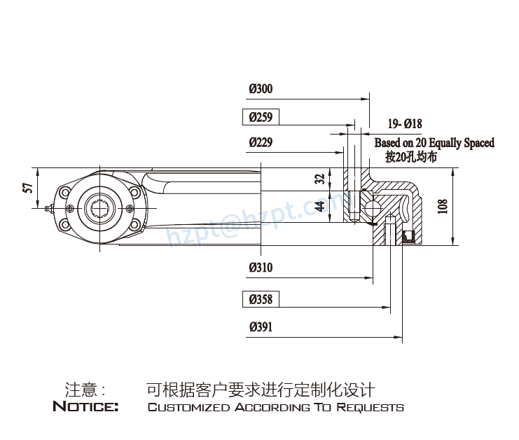 EWA12 Series Slewing Drive