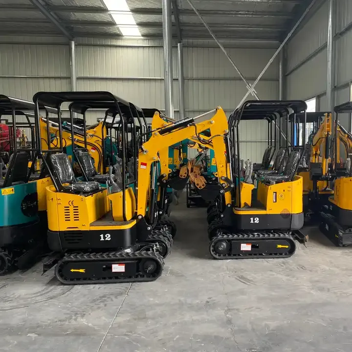 Earth-Moving Machinery Chinese 1 Ton 2 Ton Digger Micro Mini Excavator Small Garden Excavator
