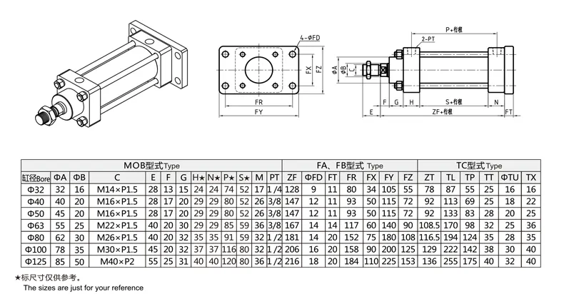 FB Rear Flange Type Light Rod Hydraulic Cylinder