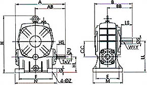 WPA Series Single Standard Worm Gear Reducer
