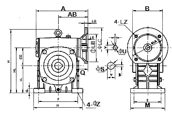 DKS Series Single Standard Worm Gear Reducer