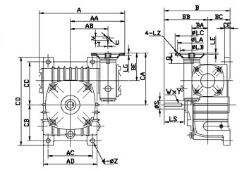 EDO Series Double Worm Gear Reducer