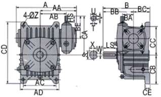 EO Series Double Worm Gear Reducer