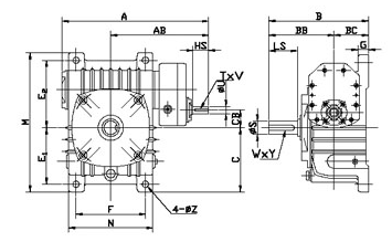 FO Series Double Worm Gear Reducer