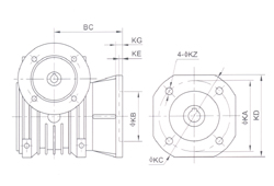 NDK Series Worm Gear Reducer