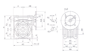 NDK Series Worm Gear Reducer
