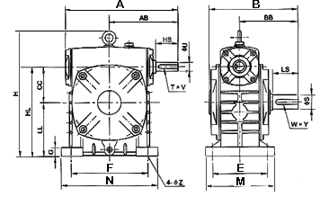 S Series Single Standard Worm Gear Reducer