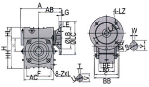 WDK Series Worm Gear Reducer