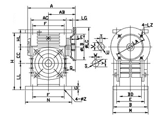 WDKA WDKS Series Worm Gear Reducer