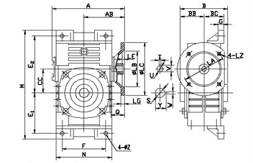 WDKO Series Worm Gear Reducer