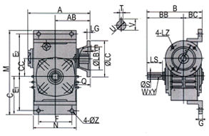 WDX WDO Series Worm Gear Reducer