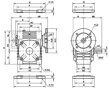 WDY SeriesWorm Gear Reducer