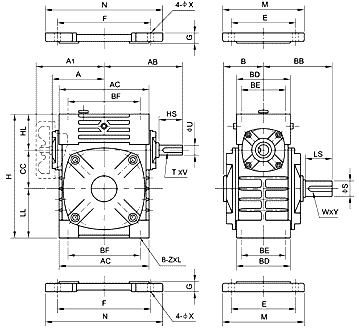 WY SeriesWorm Gear Reducer