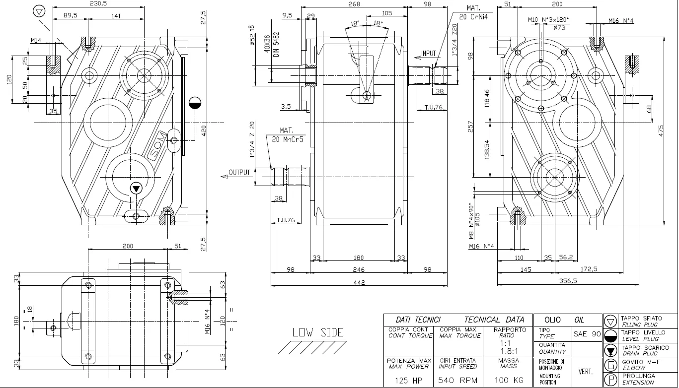 Feed Mixer Machines Gearboxes - Replacement of Comer Code C-3A