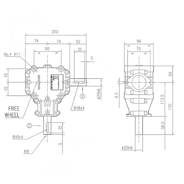 Fertilizer Spreader Gearbox - Replacement of Comer Code L-25J