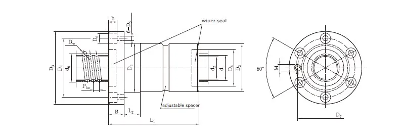 FFZD Type Inner Cycle Combined Spacer Preload Nut