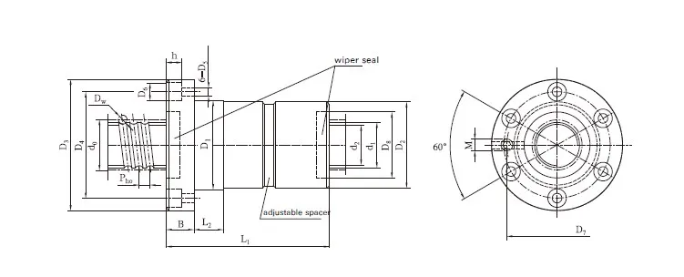 FFZD Type Inner Cycle Combined Spacer Preload Nut