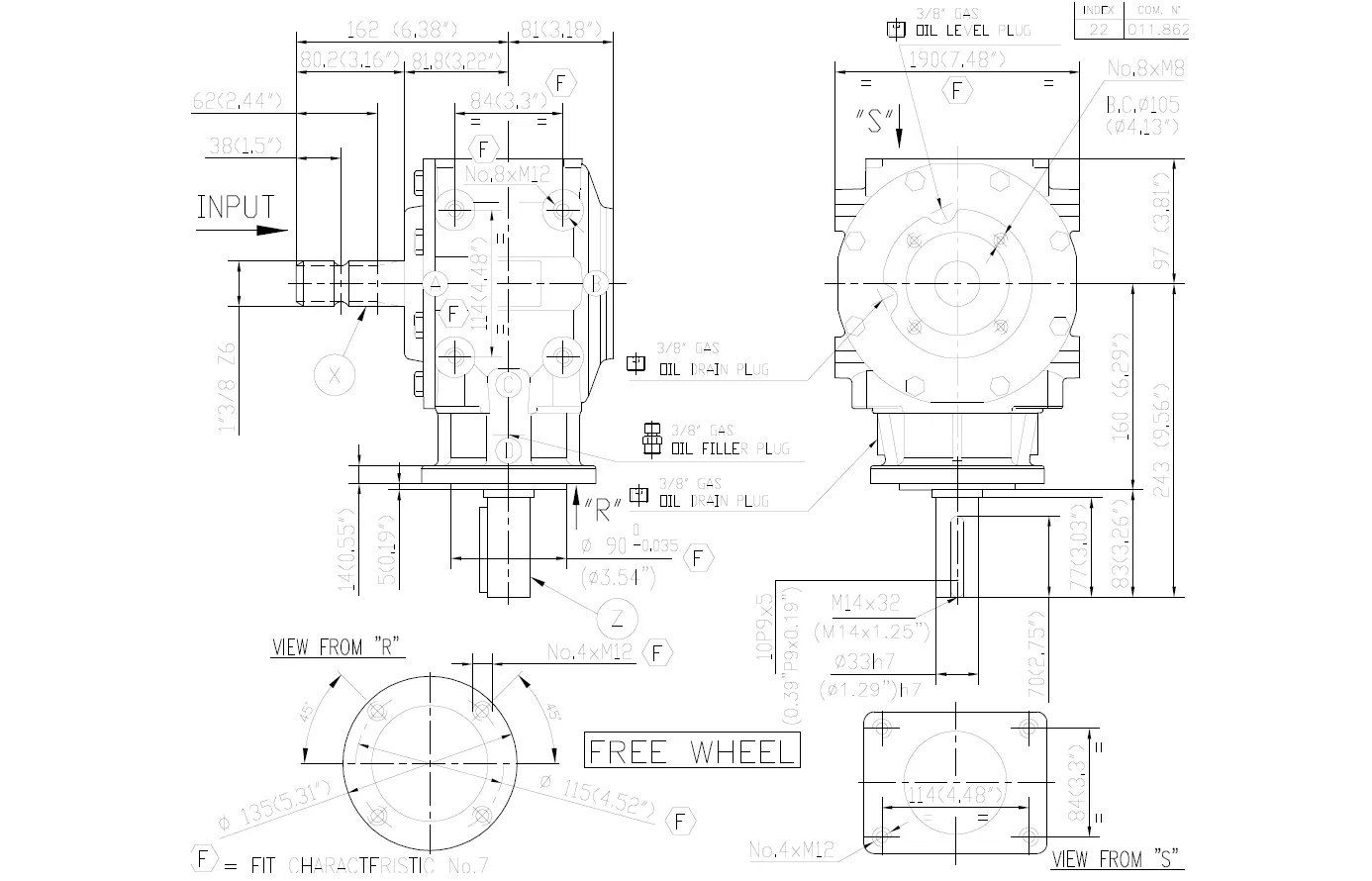 Flail Mower Gearbox - Replacement of Comer Code T-311J 1:3