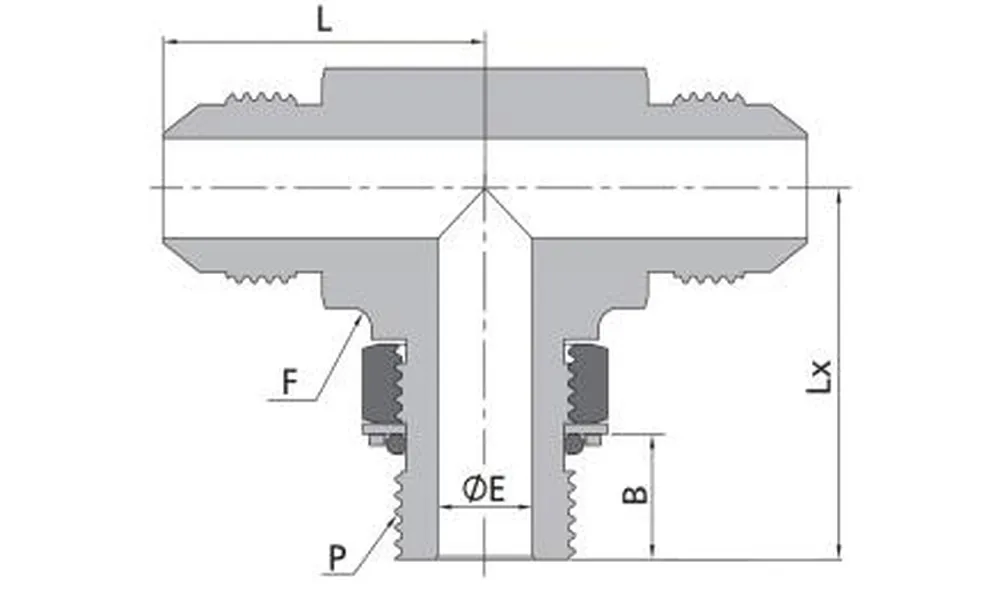Flared Adjustable Male Branch Tees Fittings