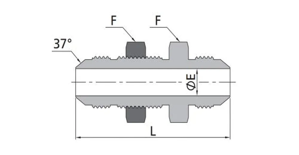Flared Bulkhead Unions for 37° Flared Tube Fittings