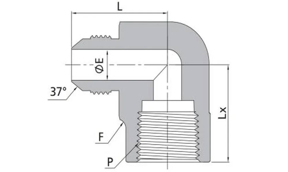 Female Elbows-NPT Flared Tube Fittings