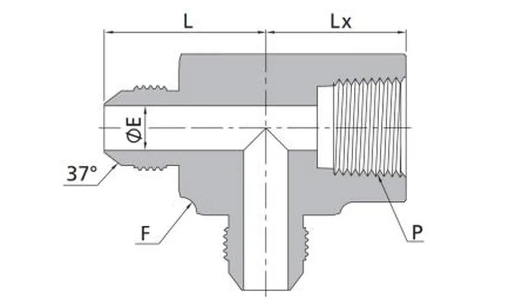 Flared Tube Female Run Tee Fittings