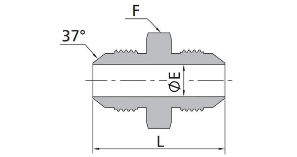 Flared Tube Large Hex Unions for 37° Flared Tube Fittings