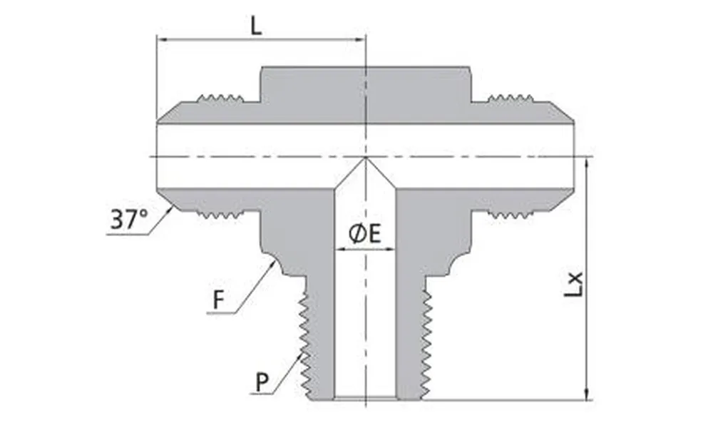 Male Branch Tee-NPT Flared Tube Fittings