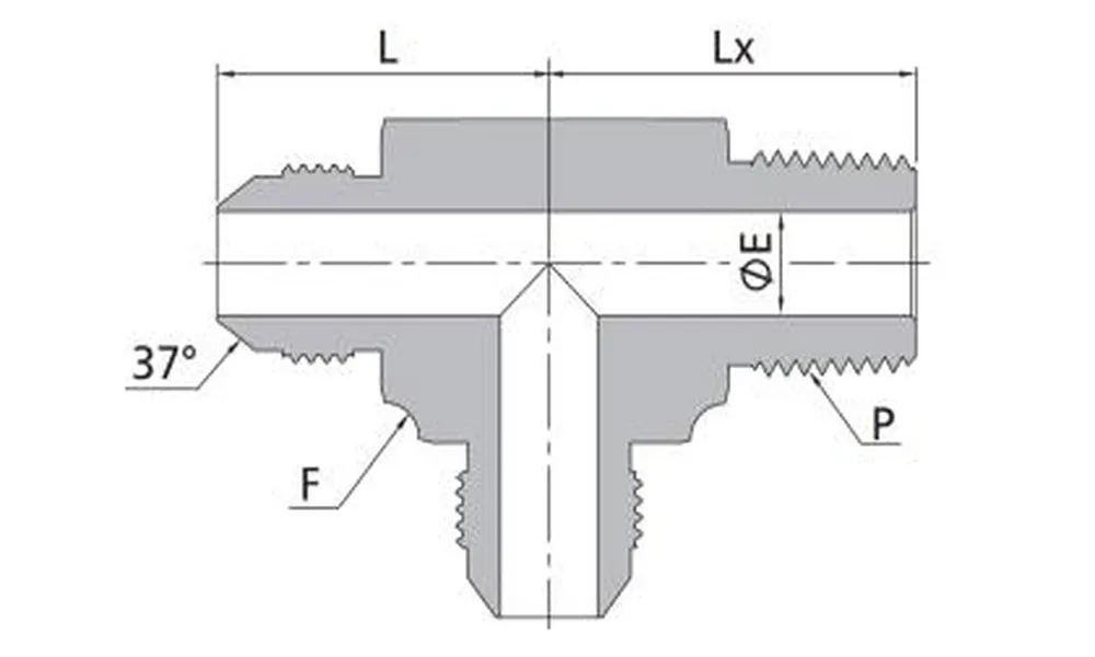 Flared Tube Male Run Tee Fittings