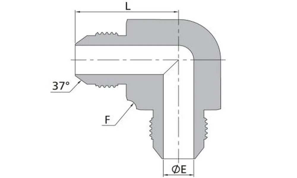 Flared Union Elbows for 37° Flared Tube Fittings