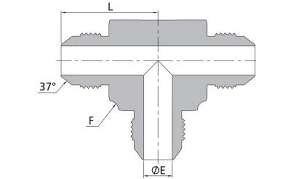 Flared Tube Union Tee Fittings