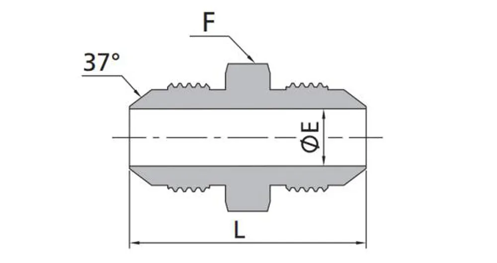 Flared Tube Unions for 37° Flared Tube Fittings