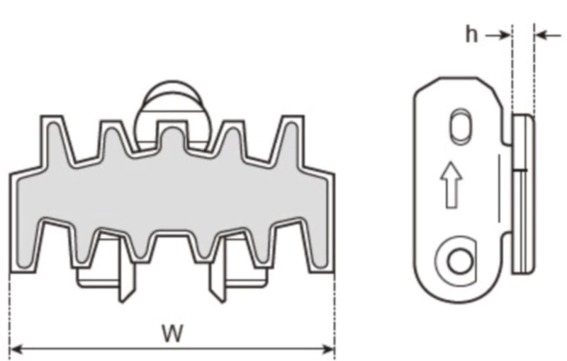 Plastic Flexible Chains Flocked Chain Replacement Of System Plast N - M83FC