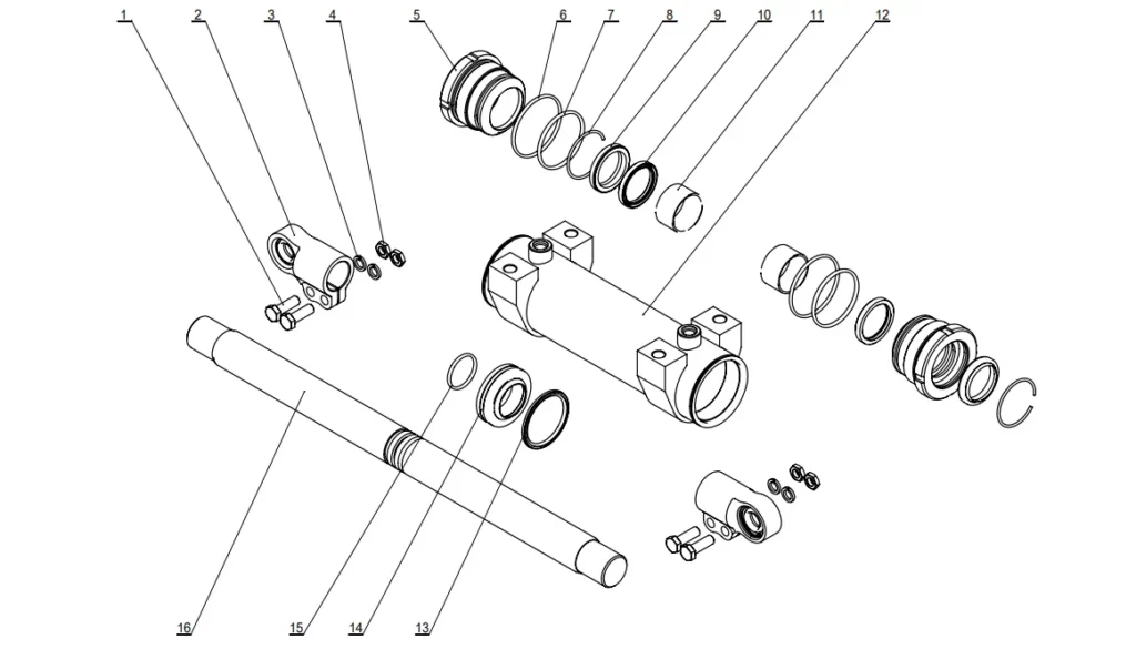 Forklift Steering Hydraulic Cylinder