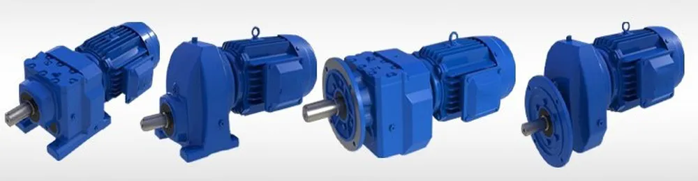 RX Series Single Stage Helical Gearbox with Foot Mounted