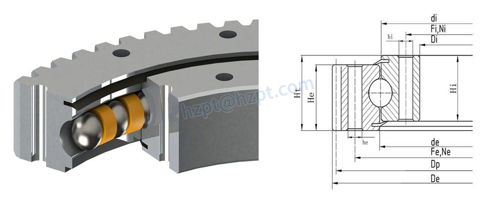 Four Point Contact Ball Slewing Bearing for Excavator and Crane