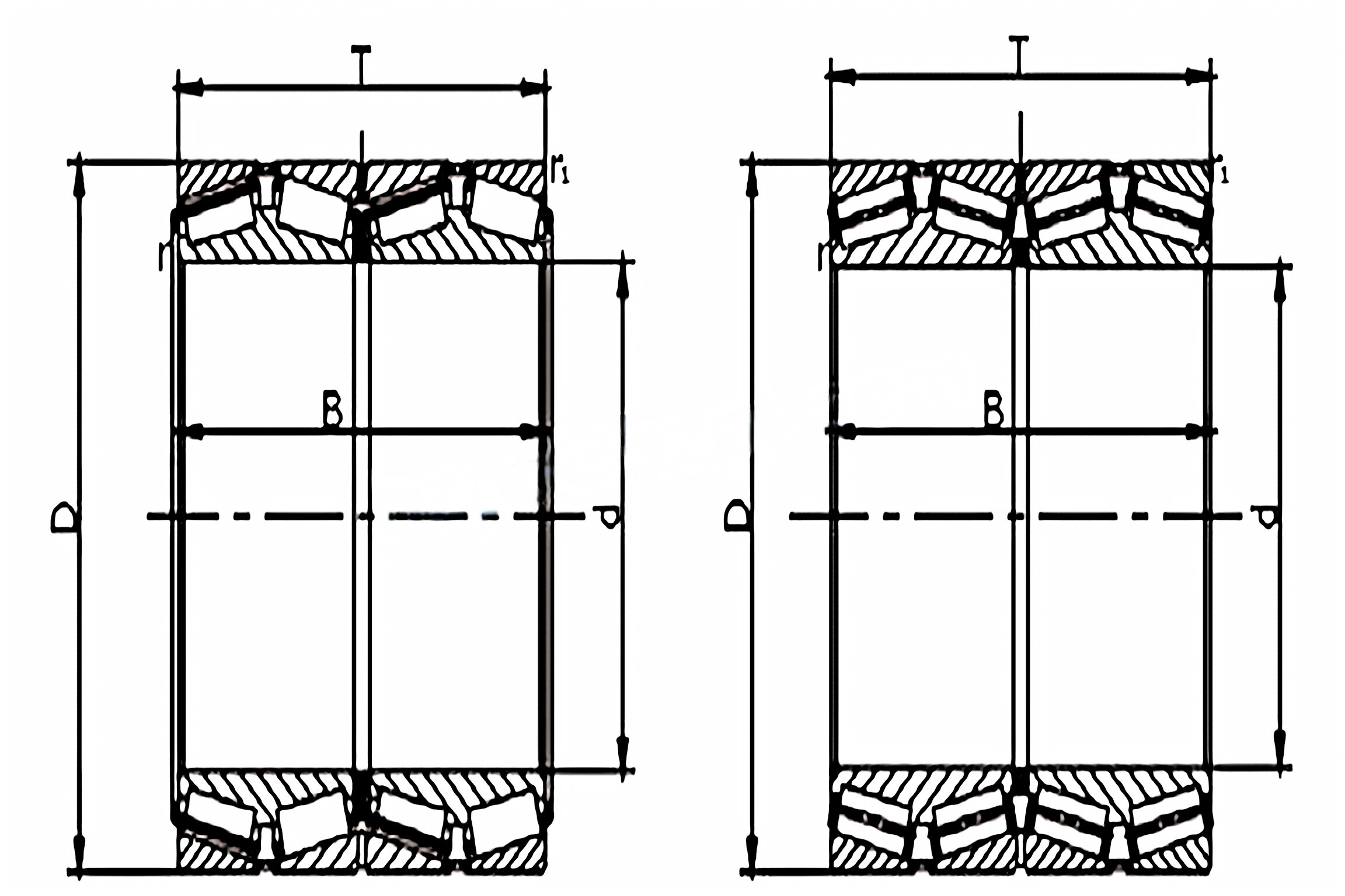 Four Row Tapered Roller Bearings
