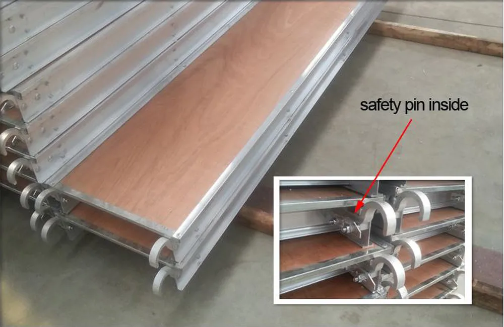 Frame Scaffolding Alu-Plywood Plank Decks for Building Construction