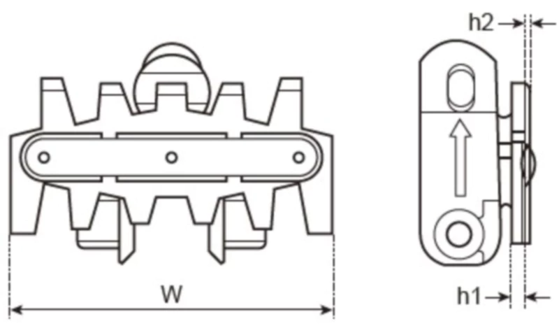 Plastic Flexible Chains Friction Top Chain Replacement Of System Plast N - M83FT