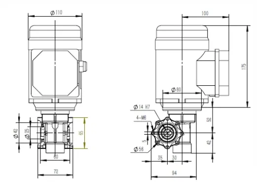 FRV030 Worm Gear Reducer for Textile Equipment